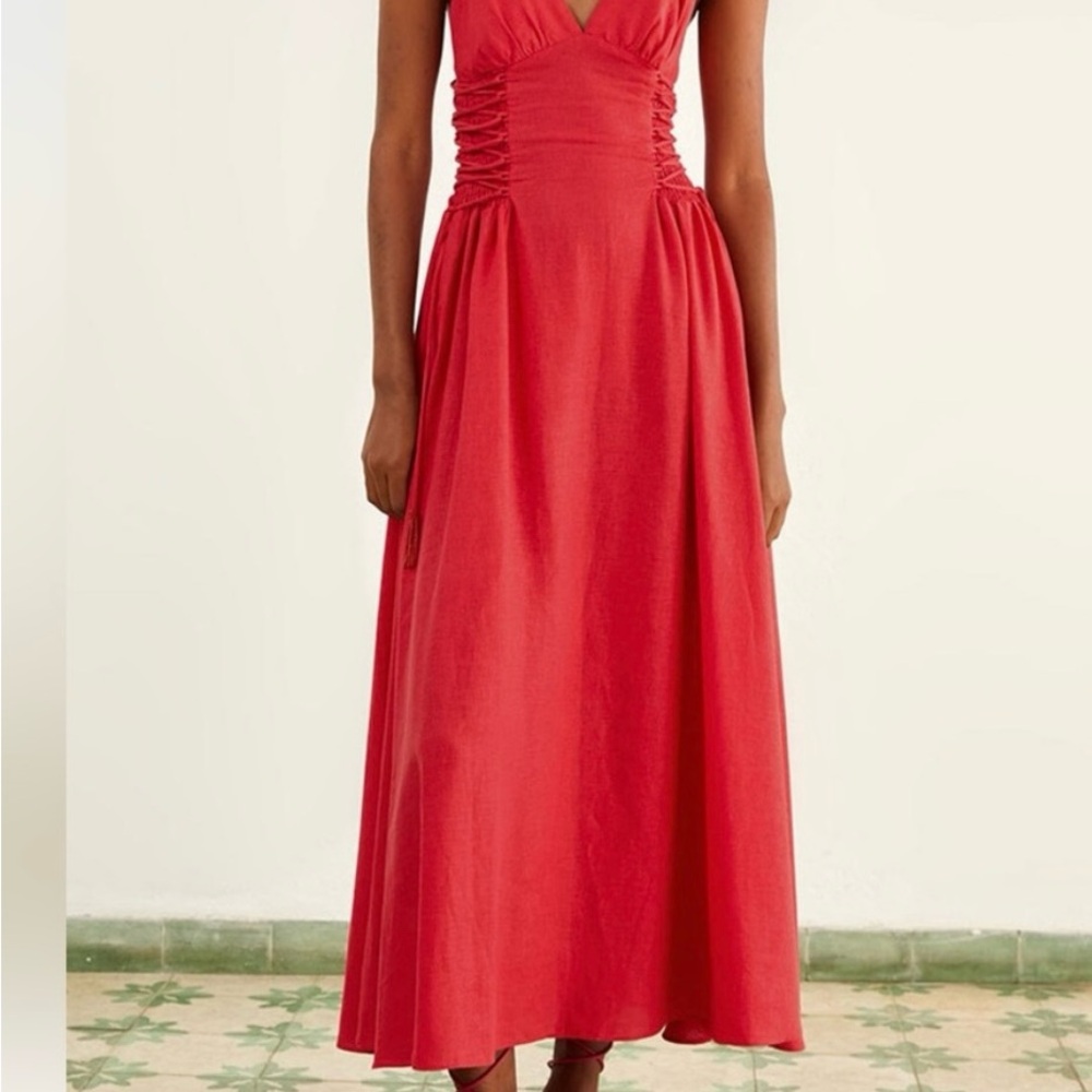 FARM Rio Vibrant Red Maxi Dress